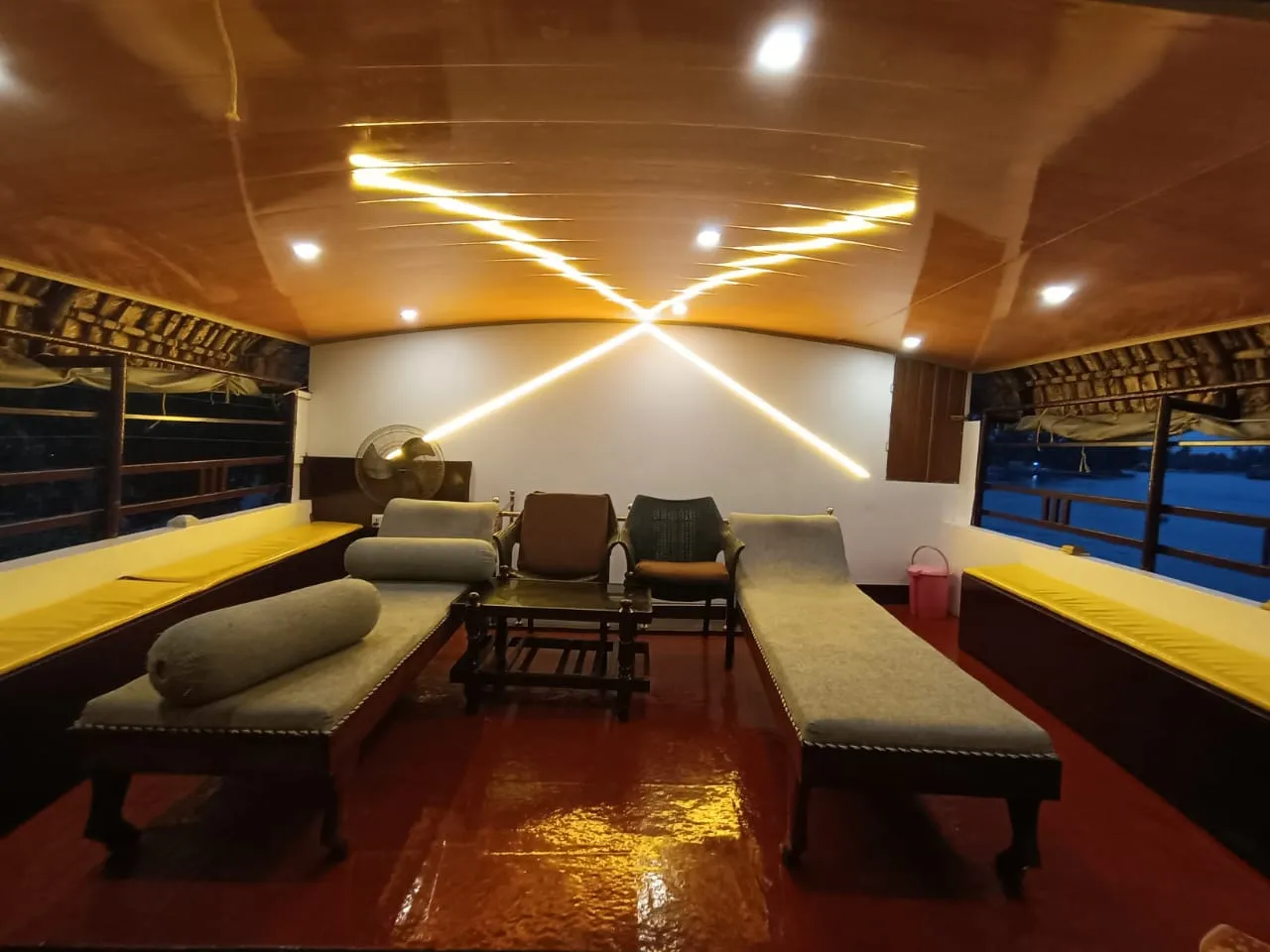 Manikandan Deluxe - 2 Bedroom Deluxe Houseboat Interior View | Kerala Houseboat Cruise | Alleppey Green Tourism