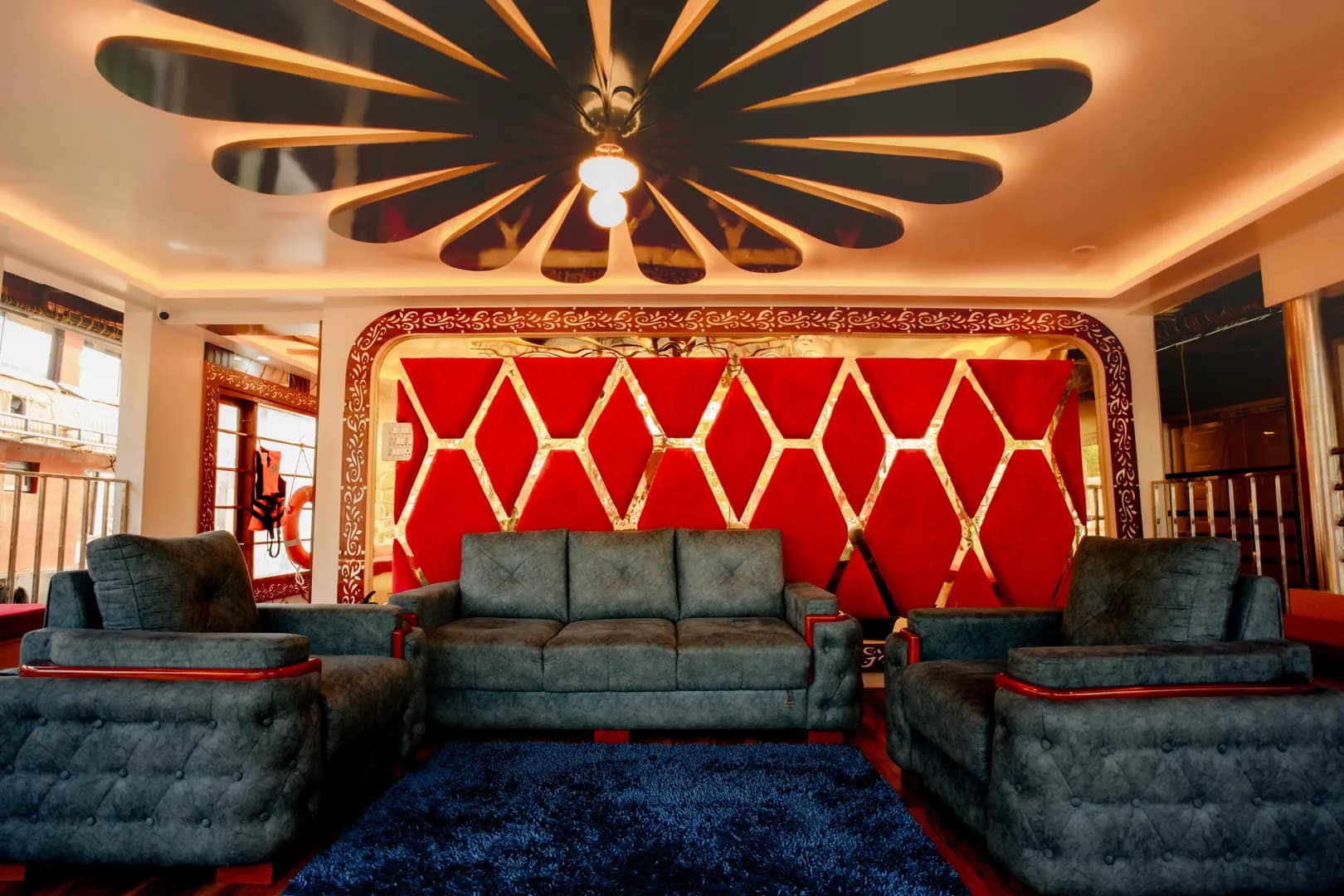 Virtue Deluxe - 7 Bedroom Deluxe Houseboat Interior View | Alleppey Backwaters | Alleppey Green Tourism